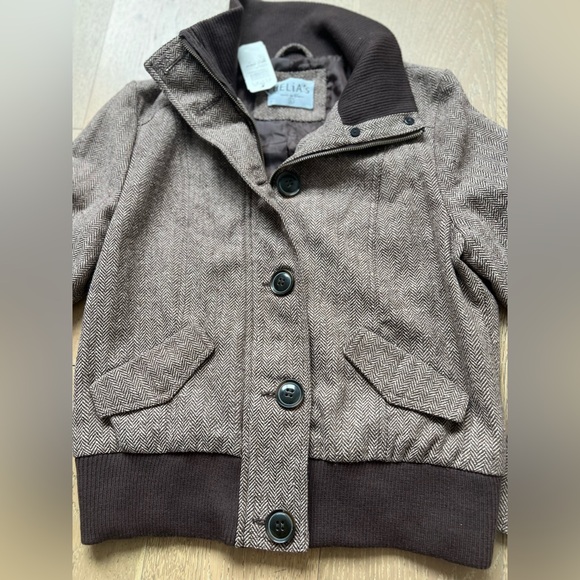 Delias Wool Ronnie Herring Brown Bomber Jacket NWT! dELiA*S - Picture 11 of 12